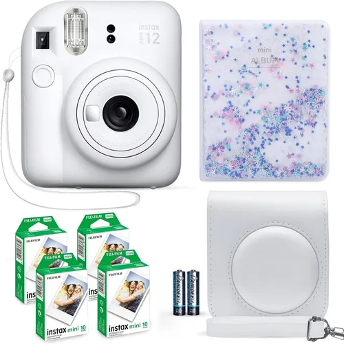 Miniatura 8 de Cámara instantánea Fujifilm Instax Mini 12 color rosa flor + paquete de película Fuji (40 hojas) + paquete de accesorios para obturador, incl.
