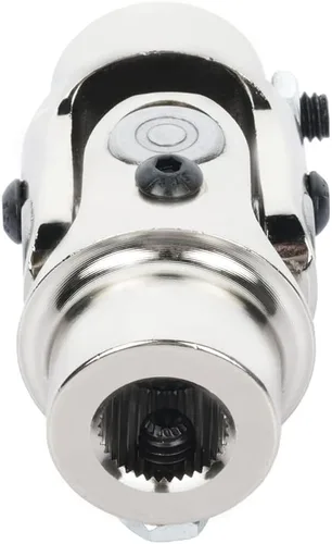 Miniatura 5 de cciyu Juntas de dirección cromadas 11/16-36 Spline X 3/4 DD U-Joint Eje 3.268 in Cromado