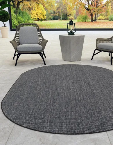 Miniatura 98 de Unique Loom Collection Alfombra de Área Plana Casual de Transición Sólida Jaspeada para Interiores/Exteriores (Pasillo 2' x 6' 1", Azul/Azul Marino)