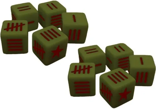 Blood Red Skies - Juego de 10 dados de insignia de aviones militares soviéticos de la Segunda Guerra Mundial 1:200