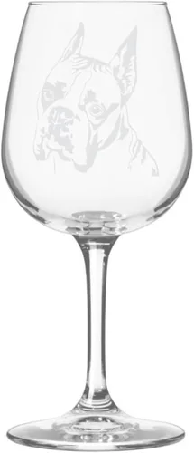 Miniatura 427 de Copa de vino de 12.75 onzas con diseño de perro grabado
