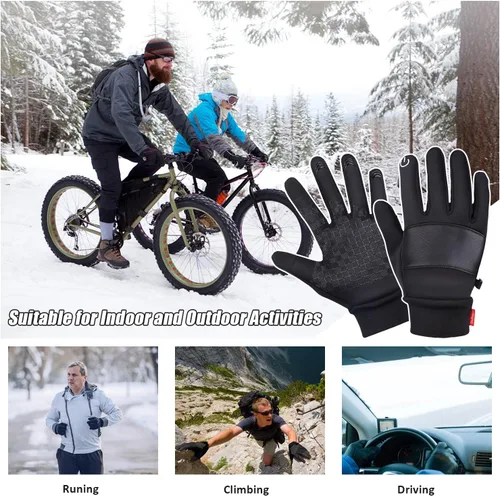 Miniatura 5 de Guantes de invierno SkyGenius, guantes de ciclismo, motociclismo, resistentes al viento, guantes delgados para actividades al aire libre