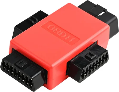 iKKEGOL Pocket OBD2 OBDII Full 16 Pin Macho a 3 Hembra 1 a 3 OBD Cable Divisor Convertidor Adaptador para Diagnóstico Extensor Rojo (Rojo)