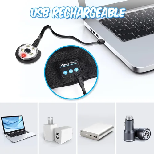 Miniatura 5 de KEZKALS Regalos para el día de San Valentín para él y ella, gorro LED Bluetooth, regalos de San Valentín para hombres, mujeres, él, marido, regalos