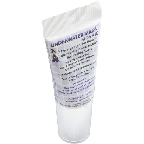 Underwater Magic Sellador de reparación de baldosas y lechadas resistente al agua Tubo de 2.1 onzas, blanco