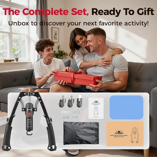 Miniatura 9 de FLYBIRD Torcedor de Pecho y Brazo y Entrenador de Core, equipo de entrenamiento de pecho CoreFlex Twister de potencia hidráulica, 22-440 libras