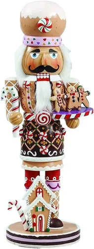Miniatura 2 de Kurt Adler, cascanueces navideño de jengibre de madera, 16 pulgadas