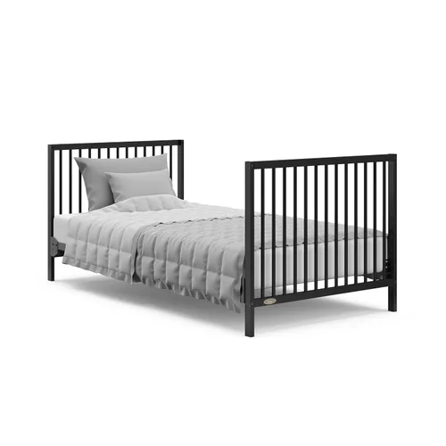 Miniatura 10 de Graco Teddi, Mini cuna convertible 4 en 1 con colchón adicional resistente al agua (negro) – Certificado GREENGUARD Gold, colchón de 7 cm incluido