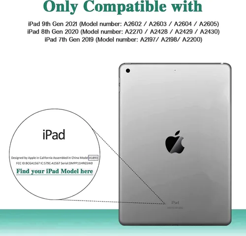 Miniatura 8 de Funda LTROP para iPad de 10.2 Pulgadas 9ª/ 8ª/ 7ª Generación (2021/2020/ 2019) con Soporte para Lápiz y Soporte, Funda Protectora Resistente Híbrida