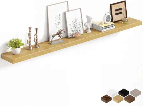 Miniatura 21 de Fun Memories Estantes flotantes de 16 pulgadas para pared, estantes de 8 pulgadas de profundidad para baño, dormitorio, cocina, montaje en pared