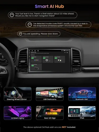 Miniatura 5 de ATOTOZONE A5L - Radio de coche de doble DIN Android en el tablero estéreo para automóvil con CarPlay/Android Auto, seguimiento
