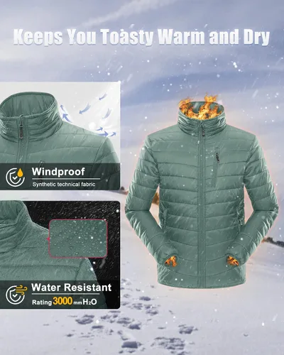 Miniatura 3 de 33,000ft Chaqueta acolchada ligera y plegable para hombre
