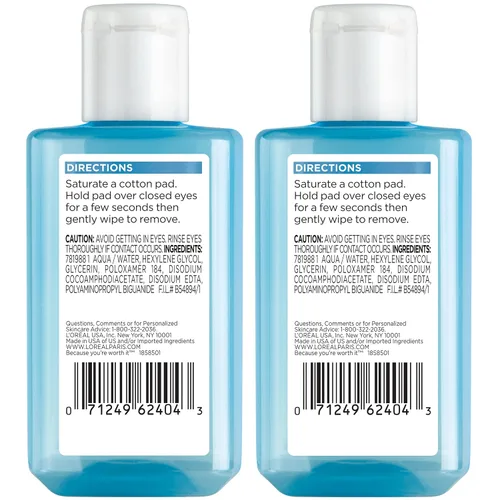 Miniatura 2 de L'Oreal Paris Clean Artiste - Removedor de maquillaje de ojos sin aceite, 2