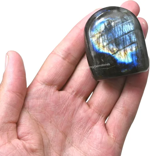 Miniatura 18 de Amazing Gemstone Piedra de palma y cristales de turmalina negra, piedras preciosas y cristales de grado A++, cristales curativos y piedras