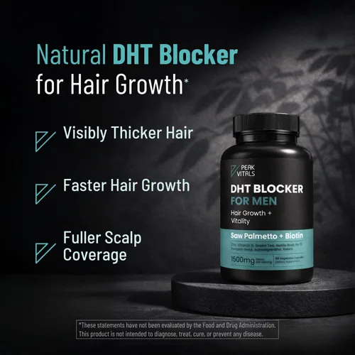 Miniatura 3 de Bloqueador de DHT para hombres Fórmula ultra potente para el crecimiento del cabello Saw Palmetto, Biotina, semilla de calabaza, extractos