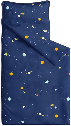 Miniatura 12 de Wake In Cloud - Tapete para siesta para niños pequeños con almohada y manta, tela 100% algodón, para niños de 3 años más en guardería, jardín