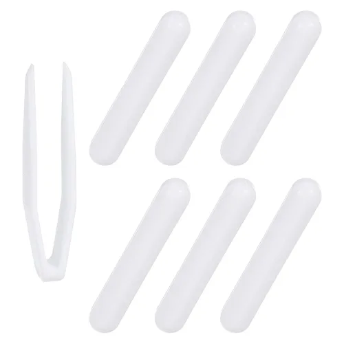 Miniatura 24 de PATIKIL Barra agitadora magnética, 0.394 x 0.236 pulgadas, 6 piezas de PTFE magnético, barra mezcladora magnética para vaso de precipitados de fondo