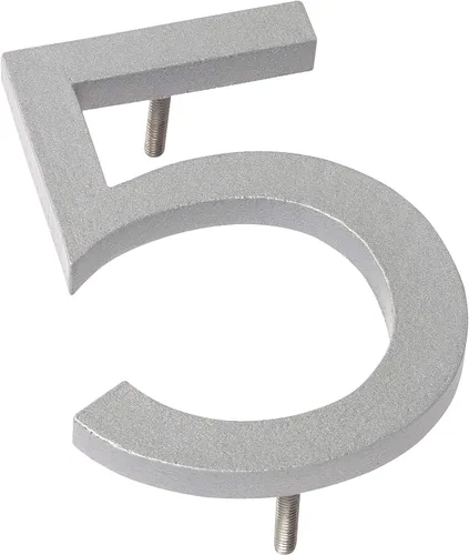 Montague Metal Products MHN-12-5-F-SR1 Número flotante de casa, 12 x 8.88 x 0.375 pulgadas, plateado