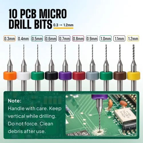 Miniatura 6 de Juego de micro brocas con tornillo de banco de pasador Taladro de mano pequeño - Manual de taladro manual de tornillo de banco de pasador, mini