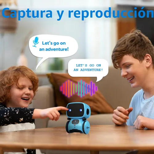 Miniatura 5 de Contixo R1 Juguete robot para niños, robots inteligentes interactivos azules con control de voz, que hablan, bailan, aprenden, sensor táctil