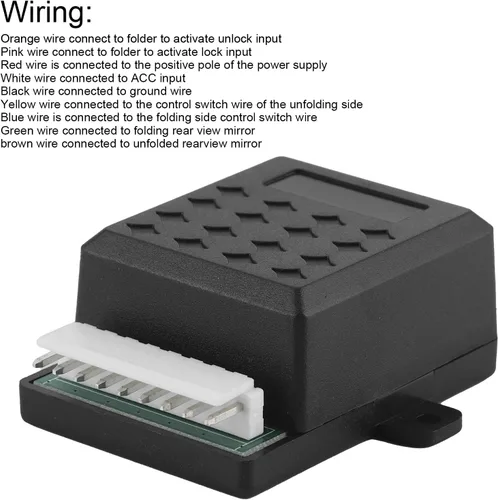 Miniatura 7 de Ymiko Espejo retrovisor Módulo plegable Espejo retrovisor lateral universal Plegado automático Despliegue Controlador plegable Módulo de cierre