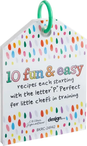 Miniatura 4 de C.R. Gibson Kids Games - Juego de actividades de cocina Little Chef para niños pequeños y preescolares, 10 unidades, anillo de tarjetas de recetas