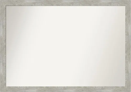 Miniatura 242 de Amanti Art Espejo de baño gris para sobre el fregadero, 31 x 48 pulgadas, espejo de tocador rectangular estrecho de color gris, marco de madera