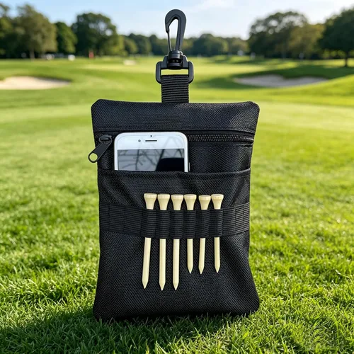 Miniatura 7 de Bolsa de tee de golf CORECISE, bolsa de bolas de golf con cierre, bolsa de accesorios para hombres