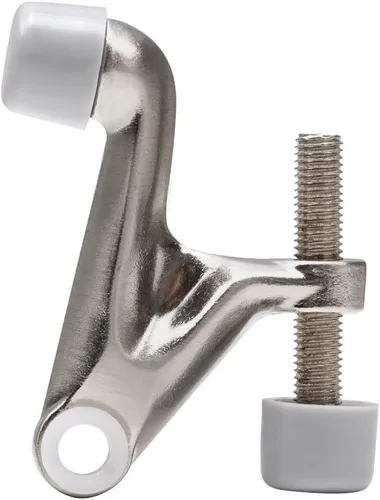 Miniatura 8 de Paquete de 2 topes de puerta con pasador de bisagra, ajustable y resistente de níquel cepillado de 2-3/8 x 15/16, práctico tapón de puerta para Oil
