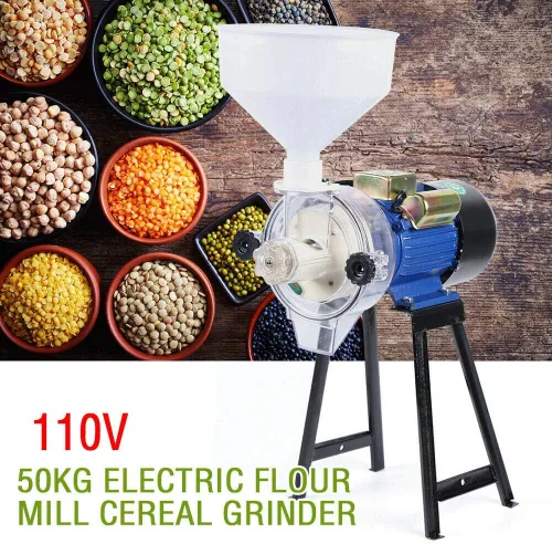 Miniatura 2 de Molinillo de grano, 2.2kw de alta velocidad eléctrico de hierbas molino de cereales máquina de polvo de harina con embudo (molinillo húmedo)
