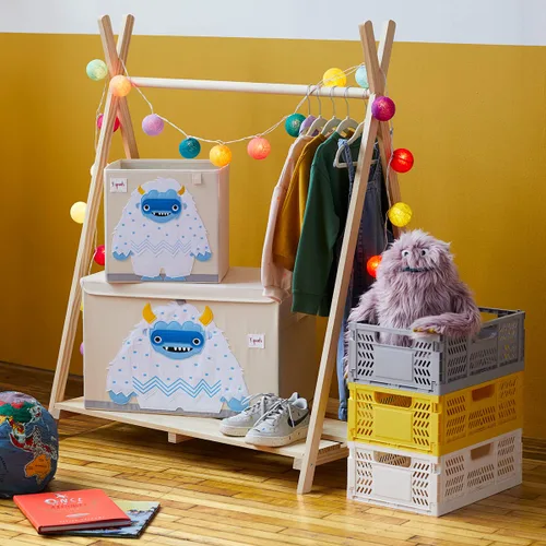 Miniatura 4 de 3 Sprouts Cofre grande de juguetes para niños con tapa y asas, contenedor plegable de almacenamiento de juguetes, caja/caja/cesta organizadora
