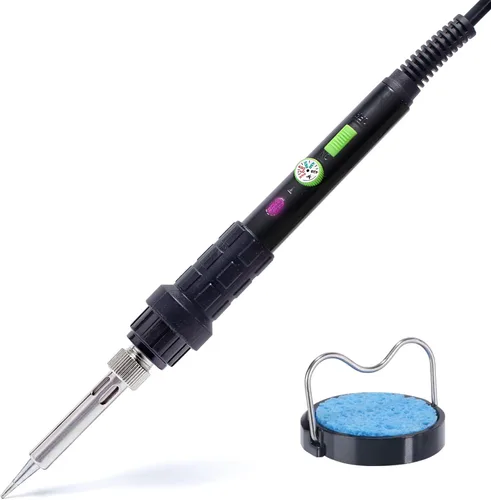 Miniatura 11 de YIHUA 947-III Kit de Soldador de 60W con Temperatura Ajustable con Soporte Adhesivo, Limpiador de Puntas, Esponja de Limpieza, Interruptor