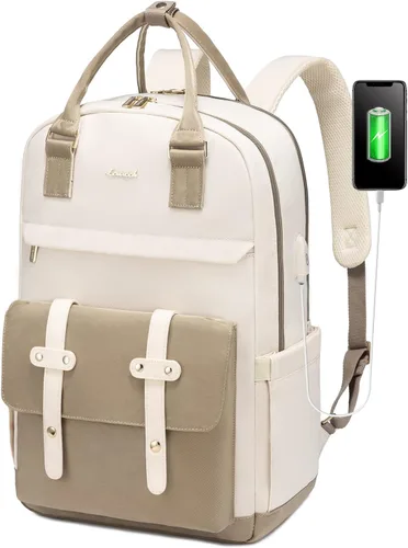 Miniatura 20 de LOVEVOOK - Mochila de computadora portátil para mujeres y niñas, mochila de 15.6 pulgadas impermeable para estudiantes, linda bolsa para libros