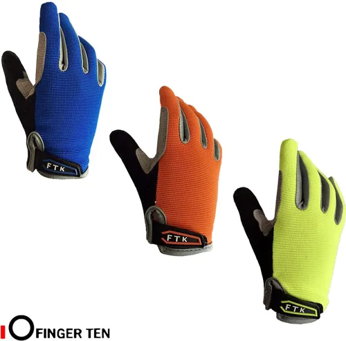 Miniatura 2 de FINGER TEN Guantes de ciclismo para niños y niñas y jóvenes, par de dedos completos, ciclismo de motocross, pantalla táctil, bicicleta de montaña