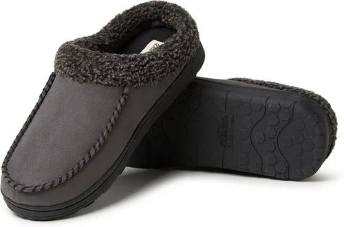 Miniatura 6 de Dearfoams - Pantuflazueco de gamuza de microfibra para hombre, con puntada de látigo