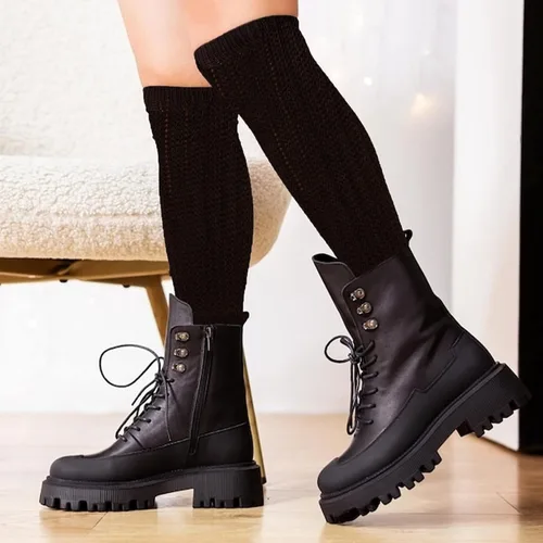 Miniatura 8 de HOT FEET Calcetines holgados para niñas 6 pares para niñas pequeñas divertidos y coloridos calcetines altos hasta la rodilla perfectos para cultivar