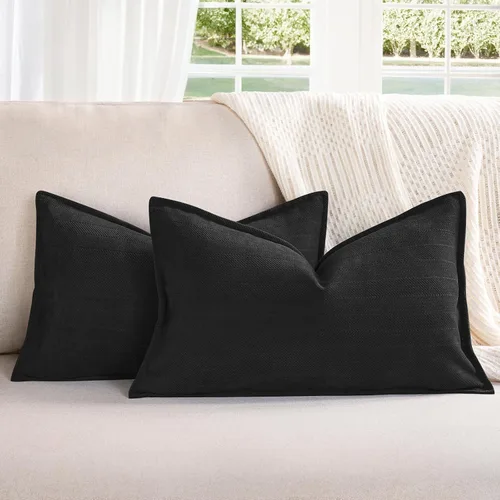 Miniatura 53 de ZWJD Fundas de Almohada para Lanzar de Color Rust 18x18 Juego de 2 Fundas de Almohada de Chenilla con Diseño Elegante Fundas de Almohada Decorativas