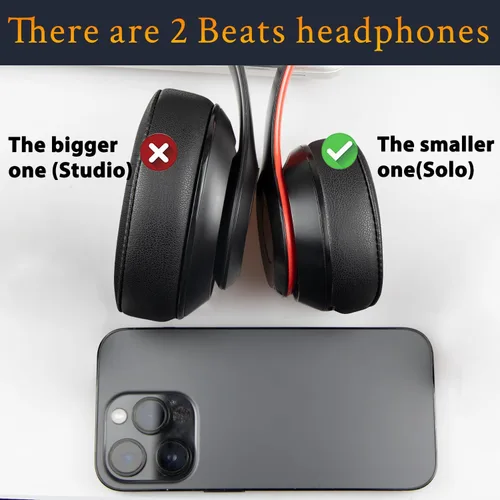 Miniatura 3 de SoloWIT Almohadillas refrescantes para auriculares inalámbricos Beats Solo 2 y Solo 3, almohadillas con espuma de aislamiento de ruido de alta Negro