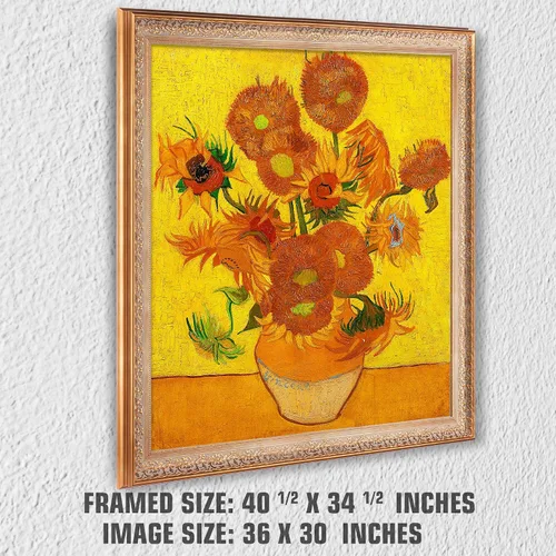 Miniatura 773 de A&T ARTWORK Campo de trigo con cipreses de Van Gogh Las reproducciones de arte clásico mundial, impresiones en lienzo giclée para decoración