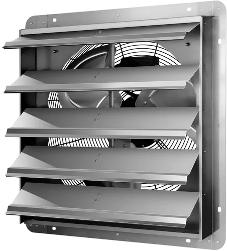 iPower - Ventilador de escape de obturador de 20 pulgadas, montado en la pared, de aluminio, 1200 RPM, 3368 CFM, para ático, garaje, ventilación