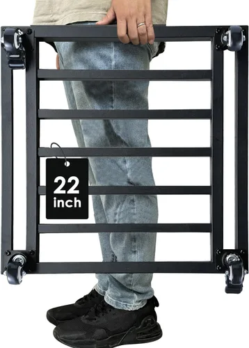 Miniatura 15 de Soporte cuadrado para plantas de 18 pulgadas con ruedas, resistente, organizador grande de metal para plantas en interiores y exteriores, plataforma