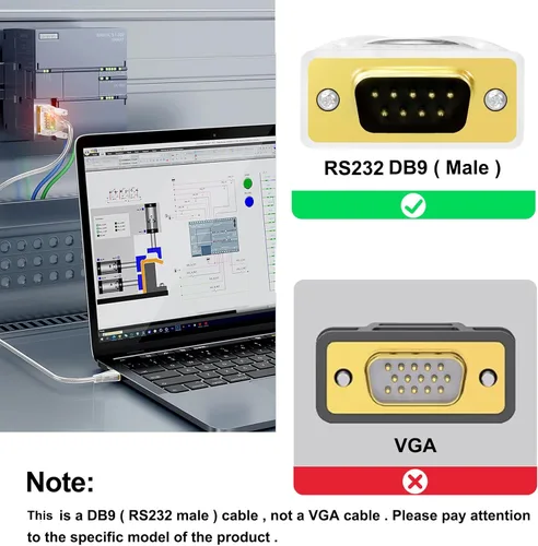 Miniatura 5 de DTECH Adaptador USB a serie con chip FTDI de 9 pines RS232 a cable USB DB9 RS-232 Data LED Light Detect FT231 chipset compatible con Windows 11 10 8