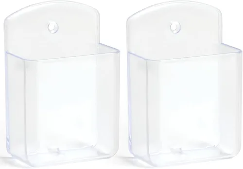 Miniatura 9 de Soporte de pared para control remoto, 2 piezas, soporte para controlador de TV, soporte remoto autoadhesivo, soporte para bolígrafo de pared, Blanco