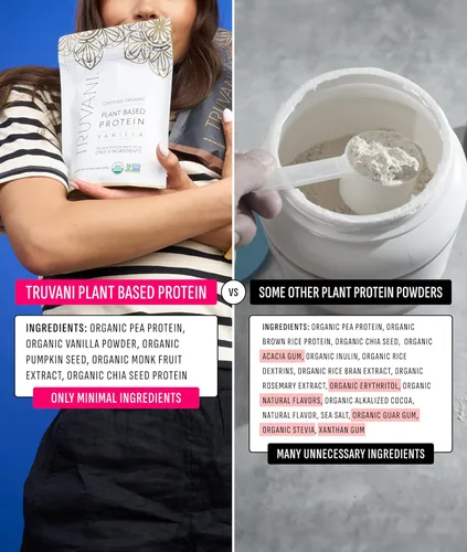 Miniatura 4 de TRUVANI – Polvo de proteína a base de plantas – Proteína orgánica certificada USDA en polvo, vegano, sin OMG, sin gluten