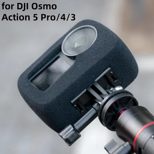 Miniatura 6 de Funda Windslayer para DJI Osmo Action 5 Pro, carcasa de espuma para parabrisas y protector de viento, silenciador de esponja a prueba de viento