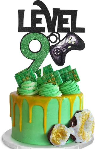 Miniatura 13 de Decoración para pastel de juego de nivel 8 – Suministros de fiesta de 8 cumpleaños para niños – Decoración de fiesta de juegos ganador