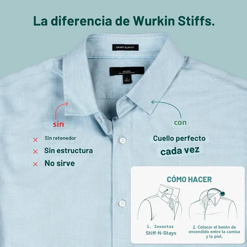 Miniatura 5 de Würkin Stiffs Varillas Magnéticas de Plástico para Cuello Como se Vio en Shark Tank Insertos de Cuello Stiff-N-Stays