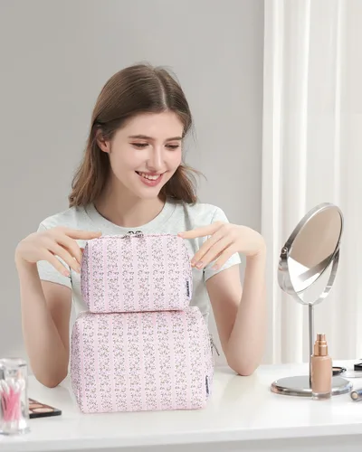 Miniatura 6 de Bolsa de cosméticos Narwey linda bolsa de maquillaje bolsa de viaje bolsa de maquillaje con cierre de cremallera para mujeres y niñas YA-capullos