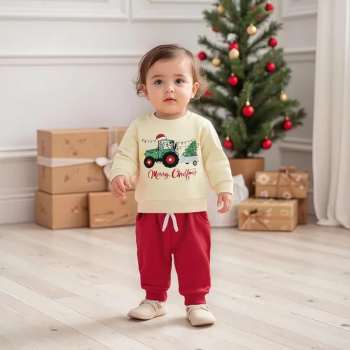 Miniatura 140 de Conjunto de camisa larga y divertida para bebé niño y niña, ropa de primera Navidad, 6, 12, 18, 24 meses, 2T