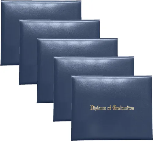 Miniatura 11 de Gradplaza Cubierta de diploma para certificado de 8.5 x 11 pulgadas impreso "Diploma de graduación" negro soporte para diploma liso para escuela